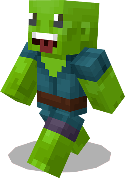 Minecraft Zombie Character.png PNG Image