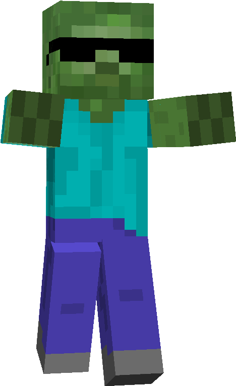 Minecraft Zombie Character PNG Image