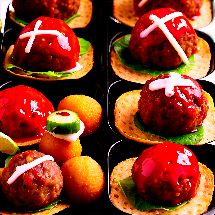 Mini Meatball Canapés Png Xdy PNG Image