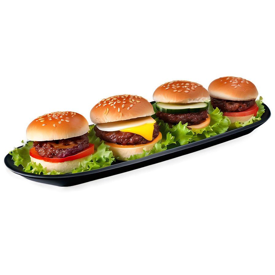 Mini Sliders Hamburger Set Png Krm PNG Image