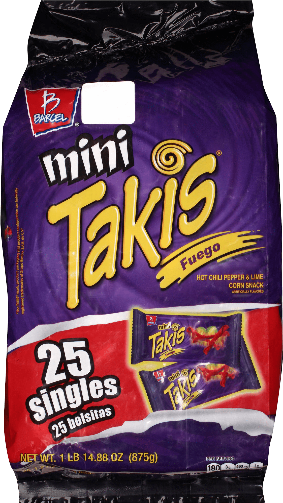 Mini Takis Fuego Snack Pack PNG Image