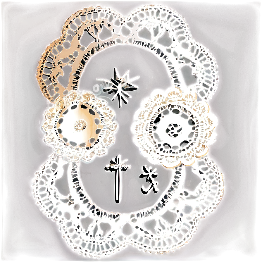 Miniature Doily Set Png 06122024 PNG Image