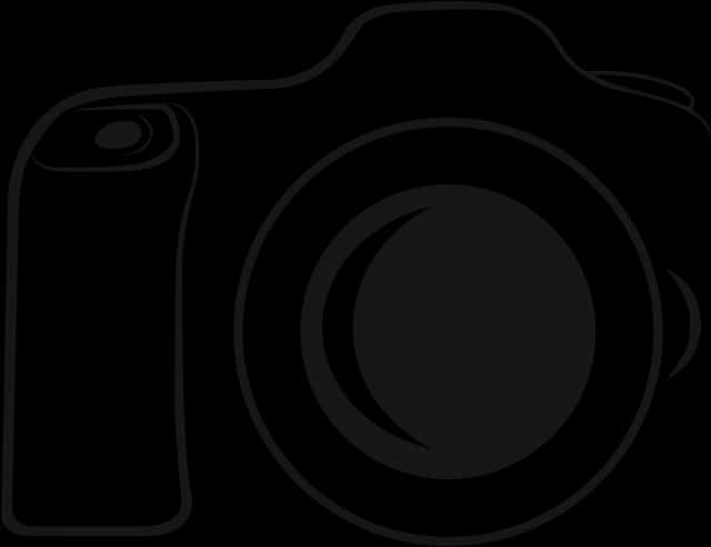 Minimalist Black Camera Logo PNG Image