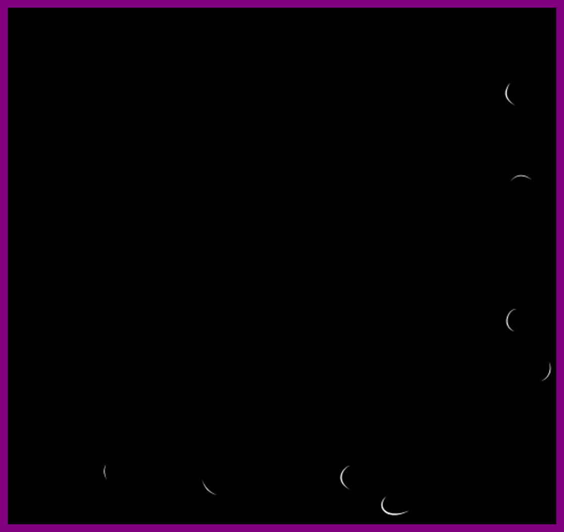 Minimalist Black Framewith Crescent Moons PNG Image