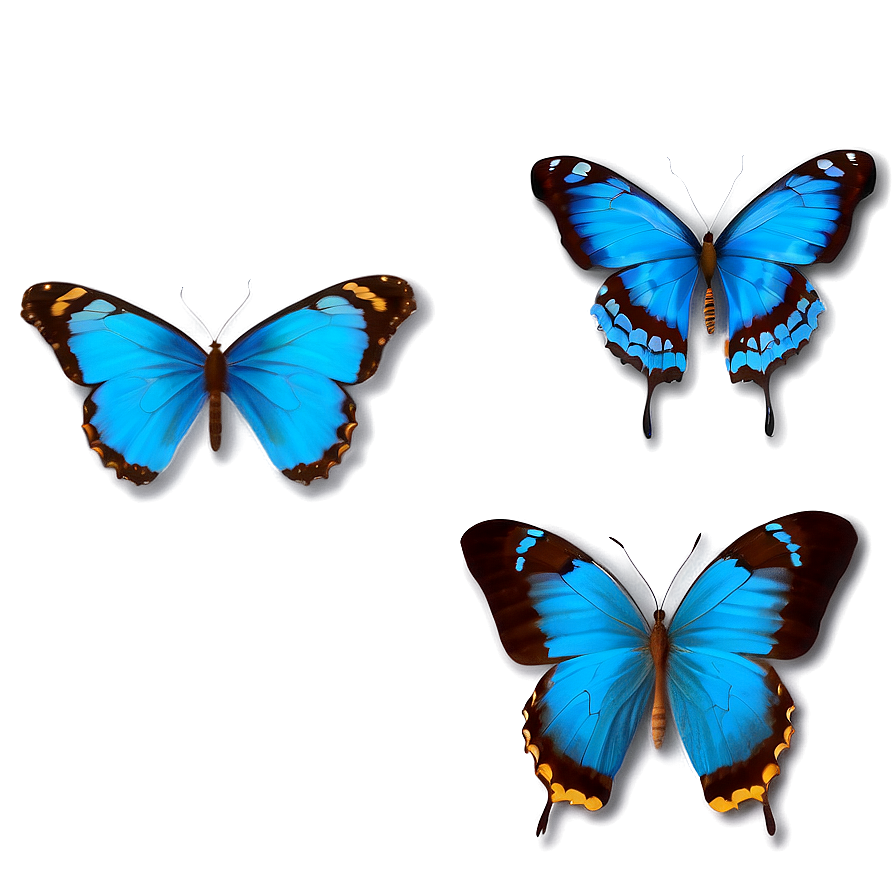 Minimalist Blue Butterflies Png 49 PNG Image