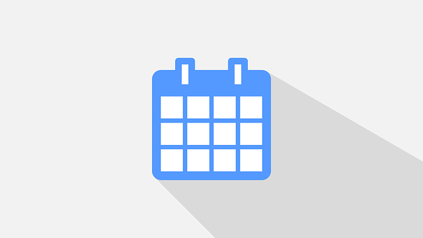 Minimalist Blue Calendar Icon PNG Image