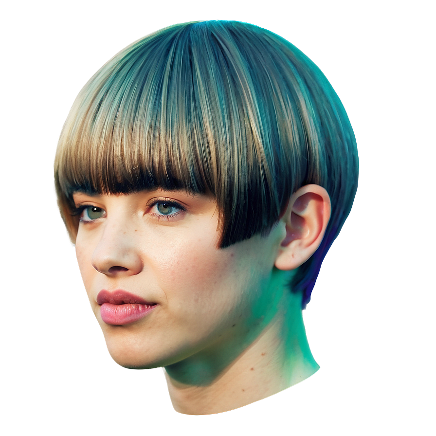 Minimalist Bowl Haircut Png 06212024 PNG Image