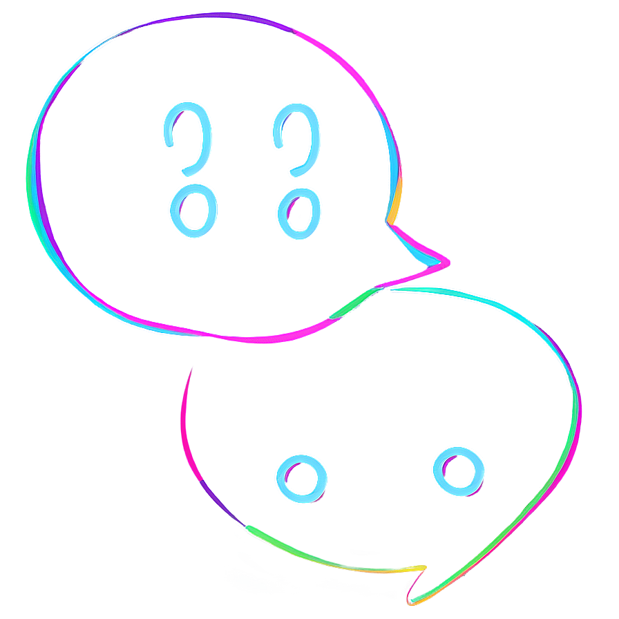 Minimalist Chat Bubble Artwork Png 06262024 PNG Image