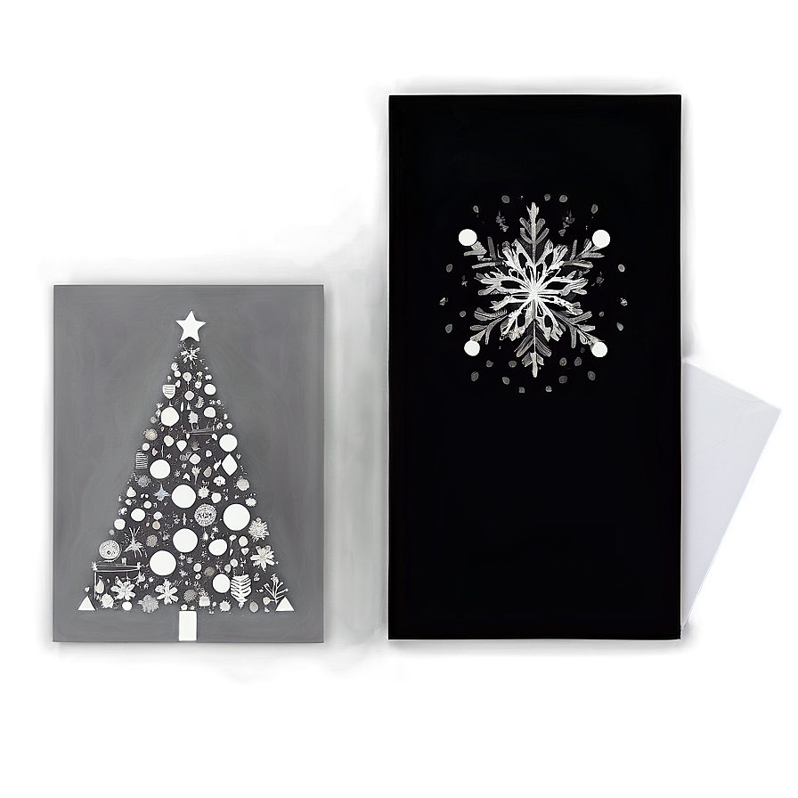 Minimalist Christmas Card Png Rfh PNG Image