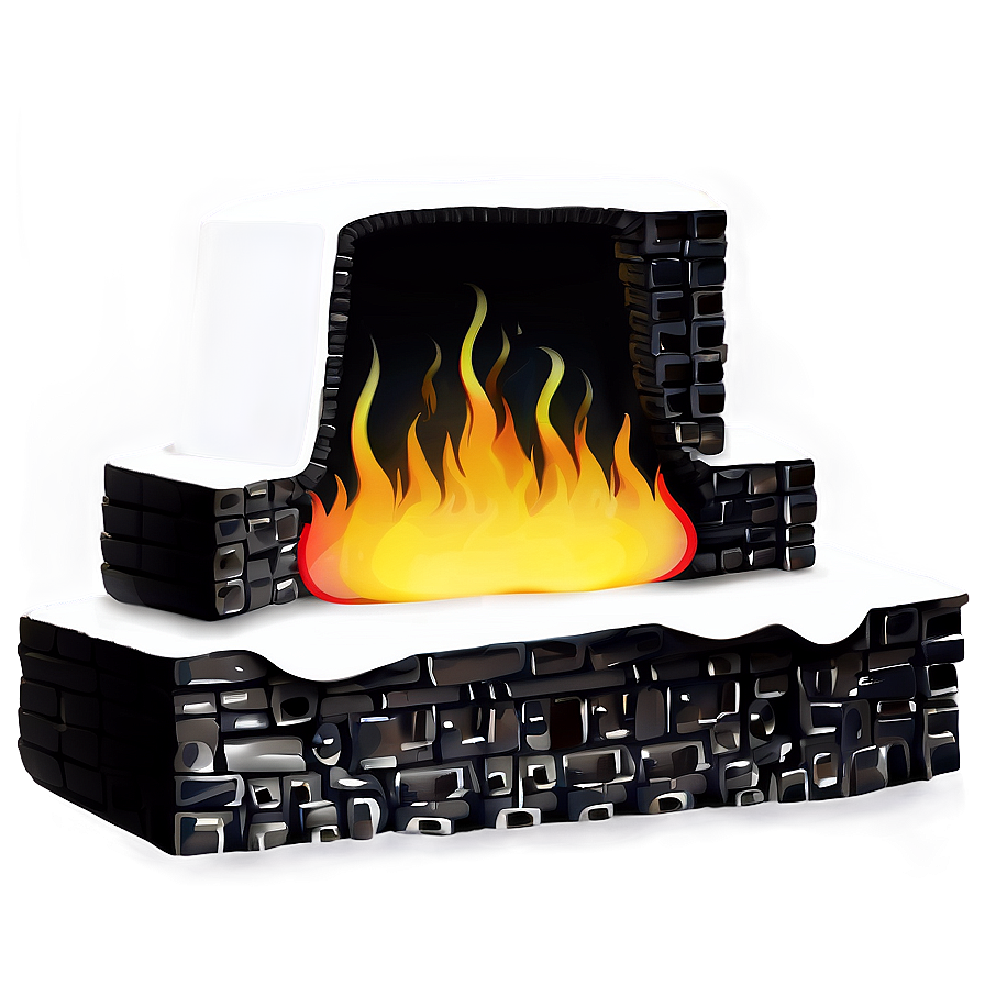 Minimalist Christmas Fireplace Png 32 PNG Image