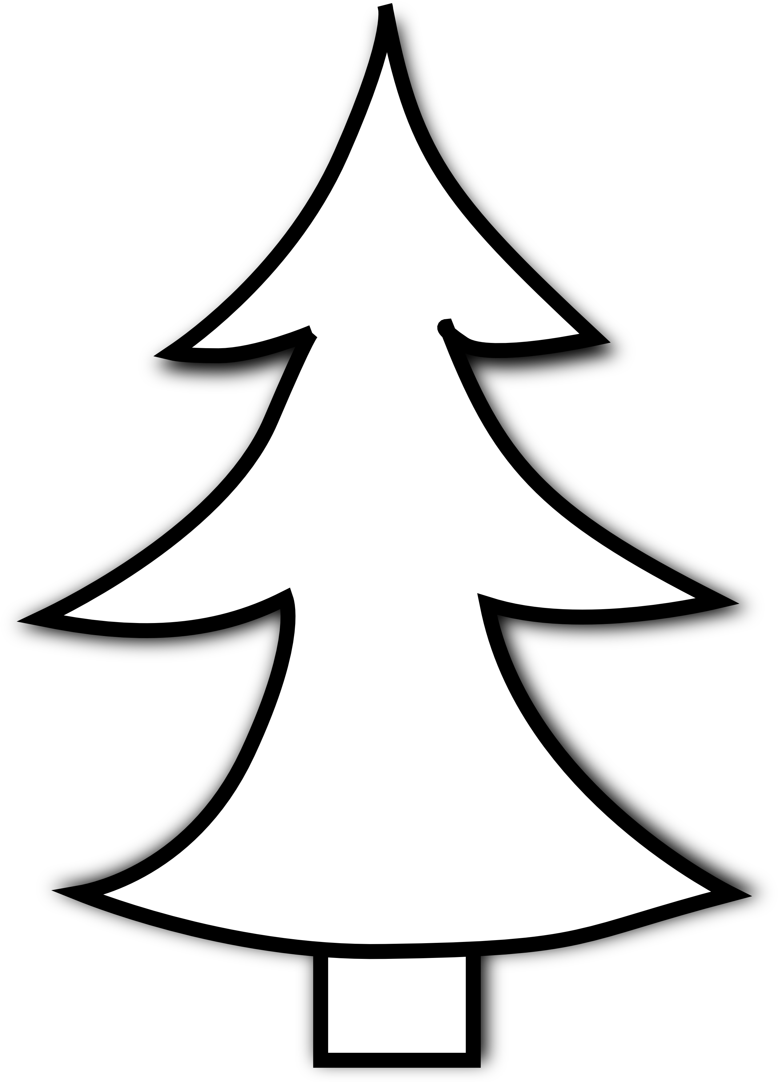 Minimalist Christmas Tree Clipart PNG Image