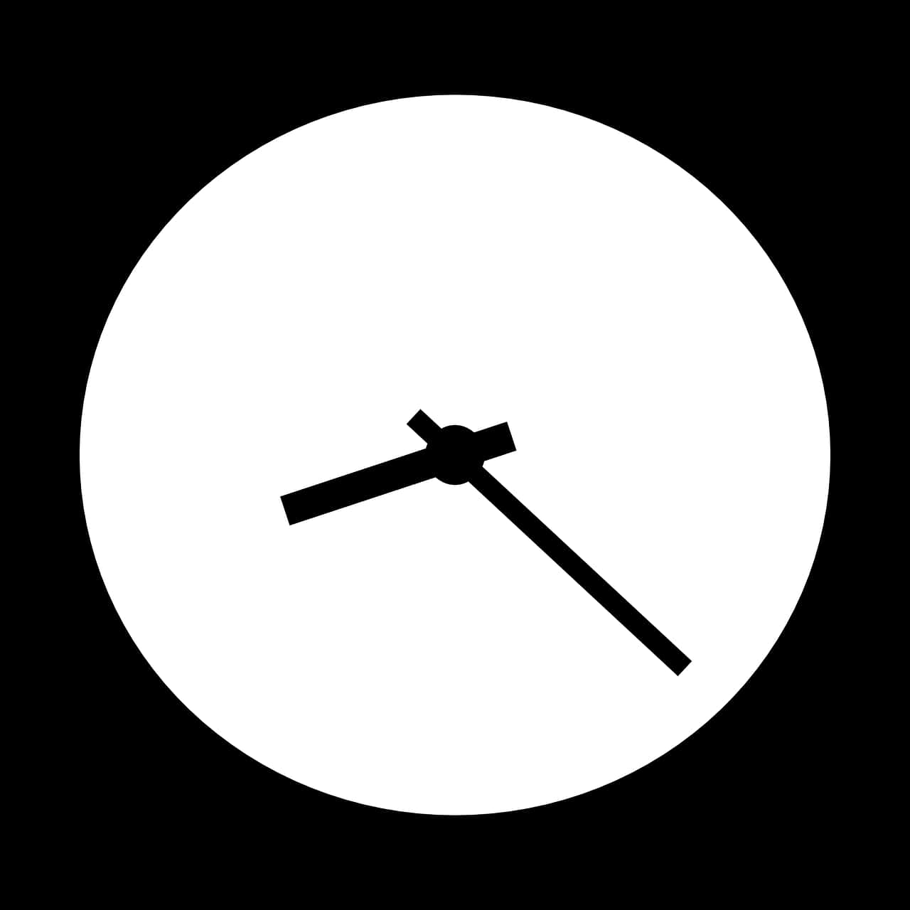 Minimalist Clock Face Graphic PNG Image