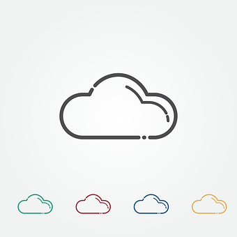 Minimalist Cloud Icon Design PNG Image