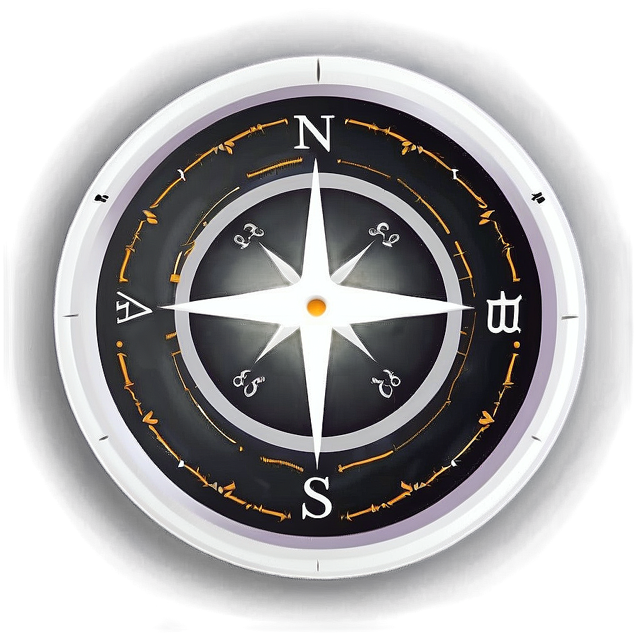 Minimalist Compass Graphic Png Cke92 PNG Image