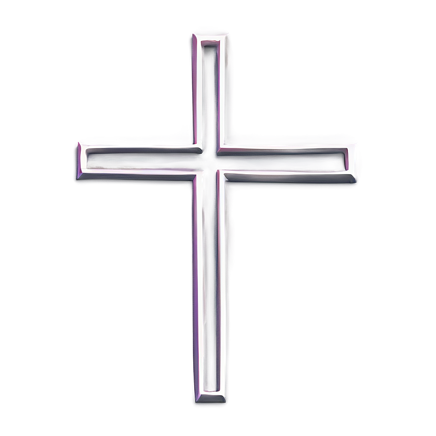 Minimalist Cross Outline Png Jsp PNG Image