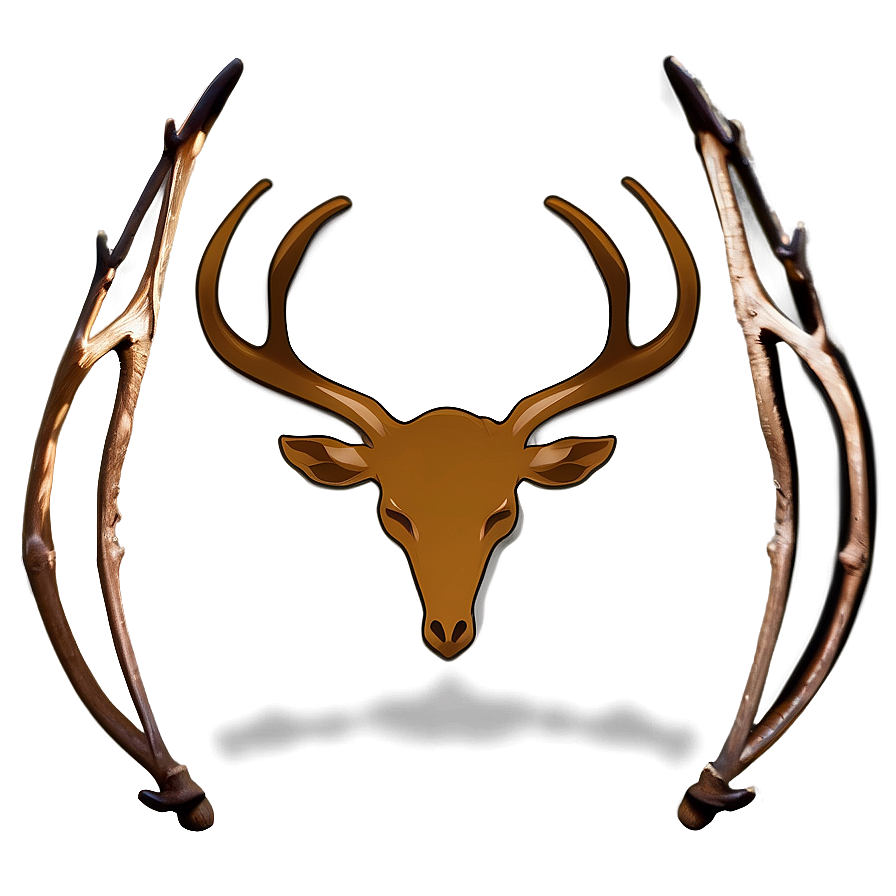 Minimalist Deer Antler Icon Png Rhy25 PNG Image