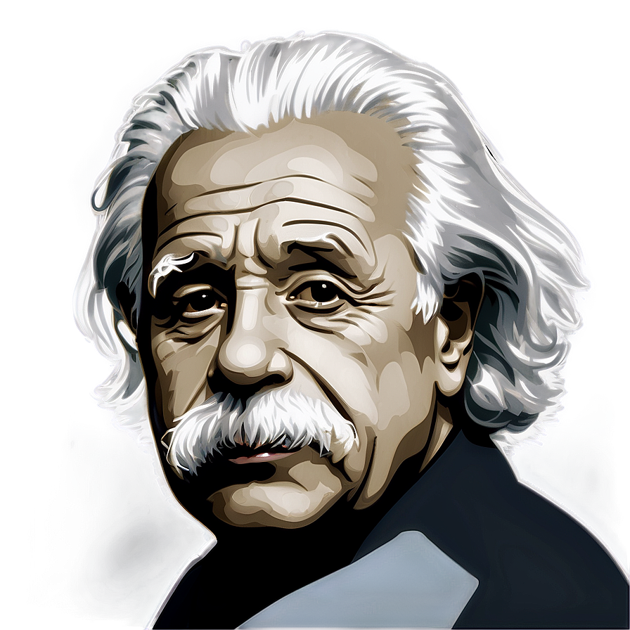 Minimalist Einstein Outline Png 17 PNG Image