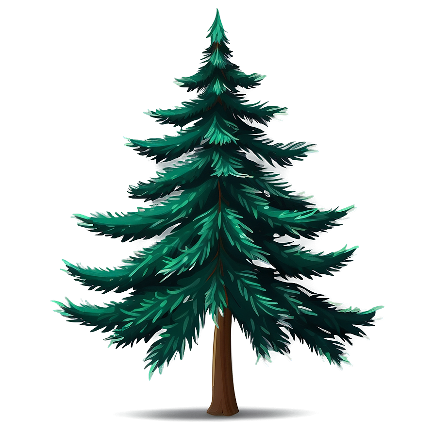 Minimalist Evergreen Tree Png 06212024 PNG Image