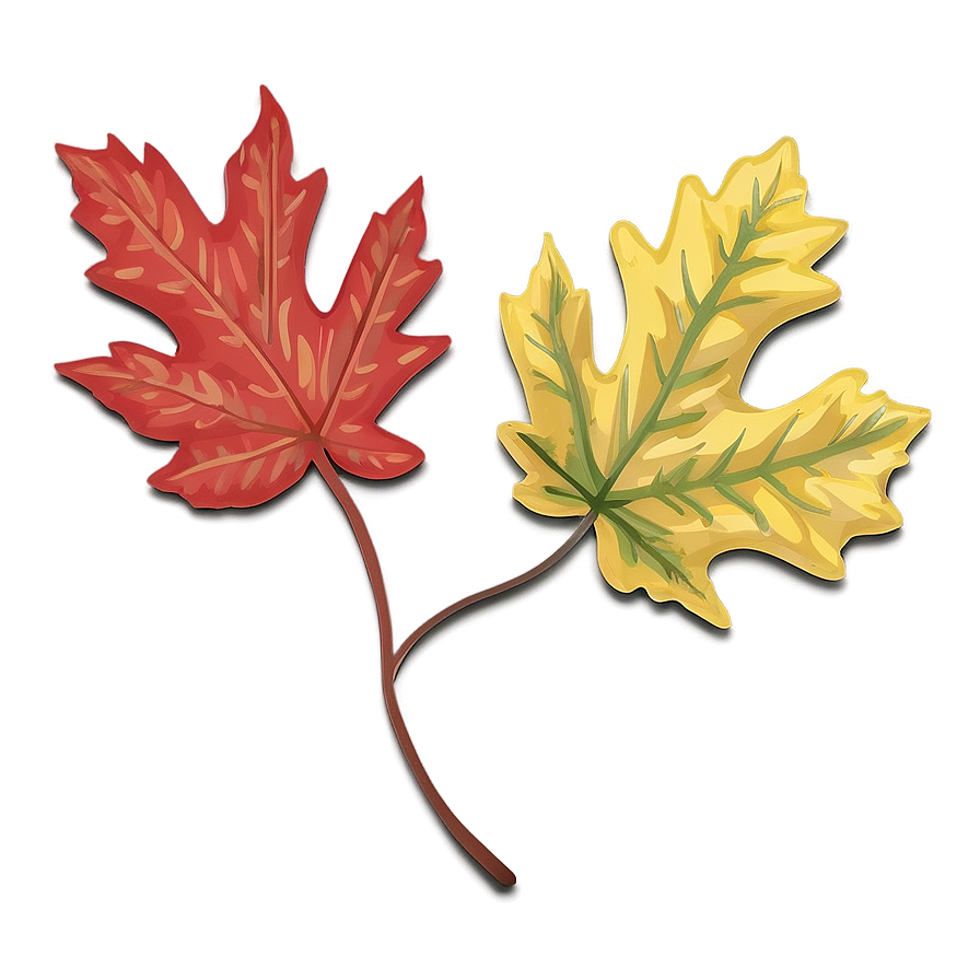 Minimalist Fall Leaf Png Uaf14 PNG Image