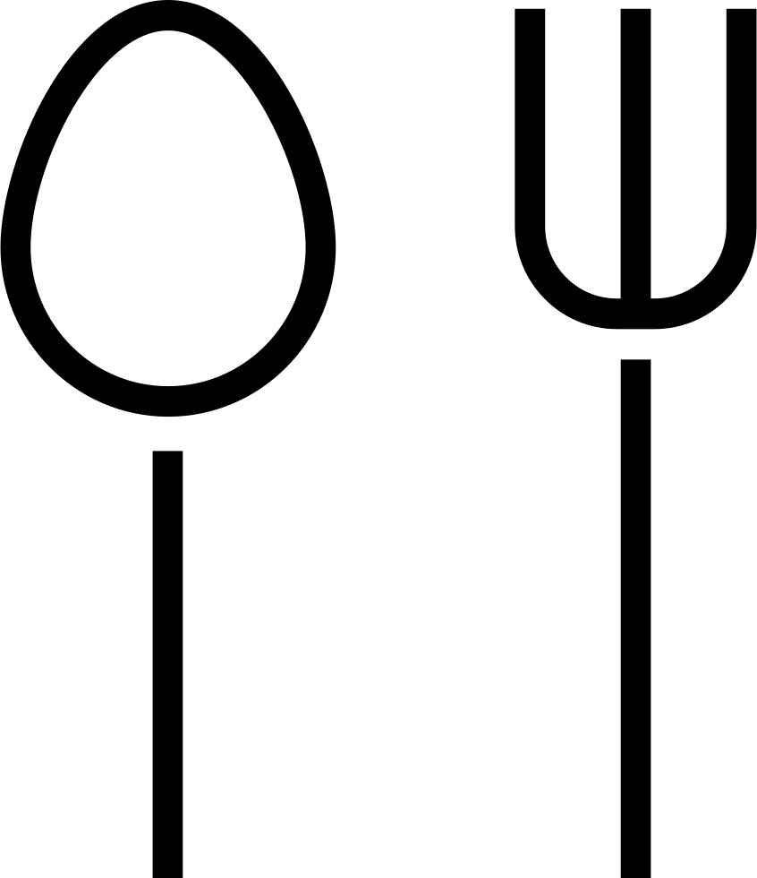 Minimalist Forkand Spoon Graphic PNG Image