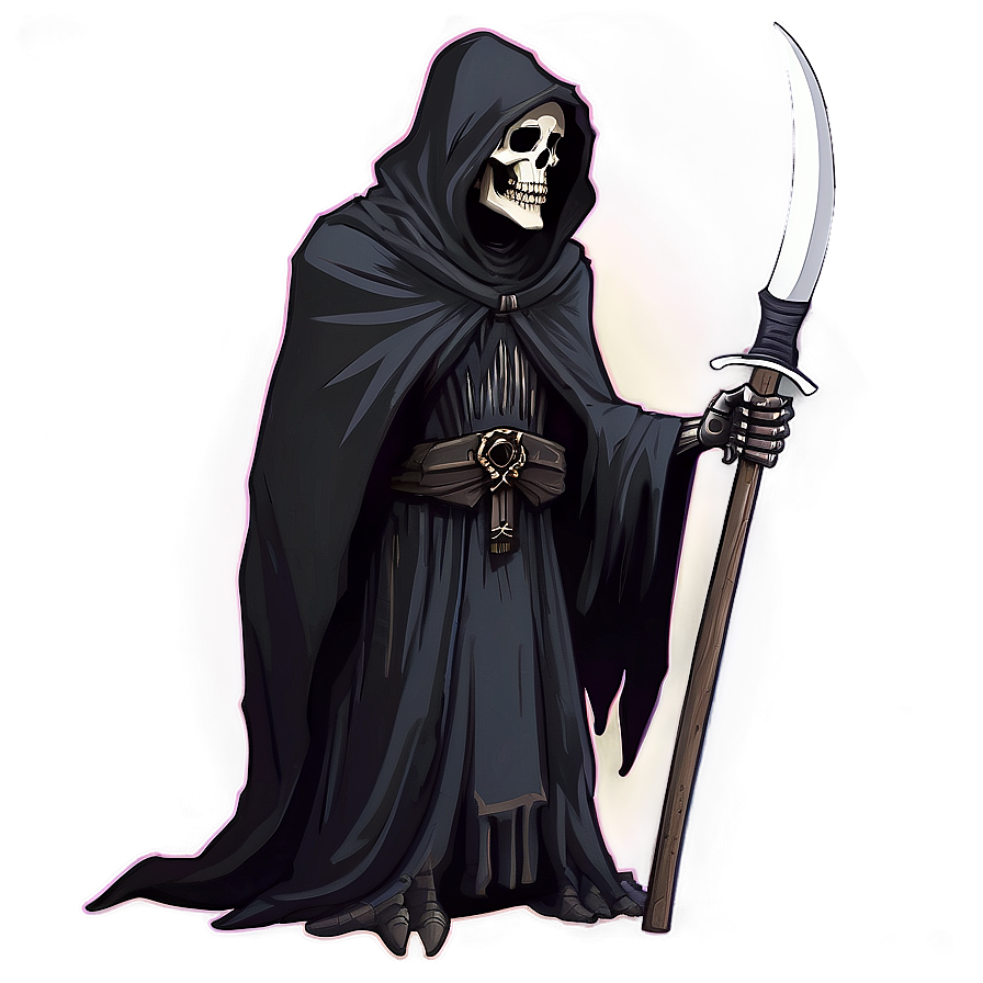 Minimalist Grim Reaper Png Pka PNG Image