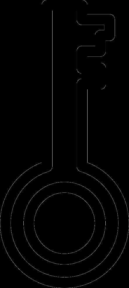 Minimalist Guitar Headstock Design PNG Image