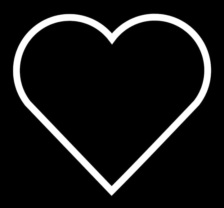 Minimalist Heart Outline PNG Image