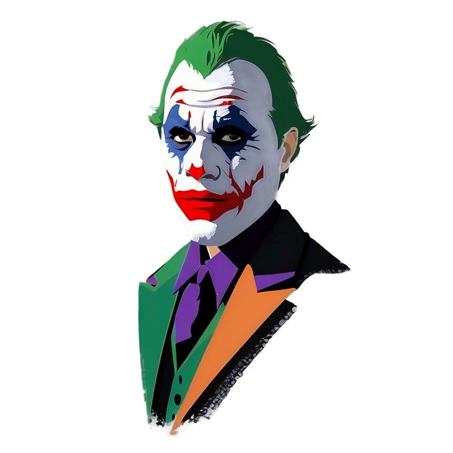 Minimalist Joker Portrait Png Gfc73 PNG Image