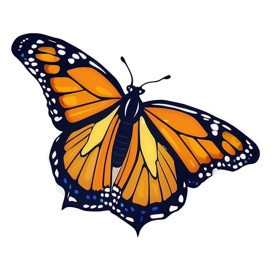 Minimalist Monarch Butterfly Png Lrb PNG Image