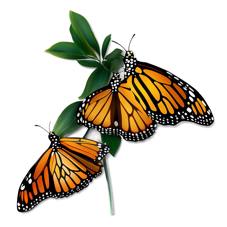 Minimalist Monarch Butterfly Png Sal PNG Image