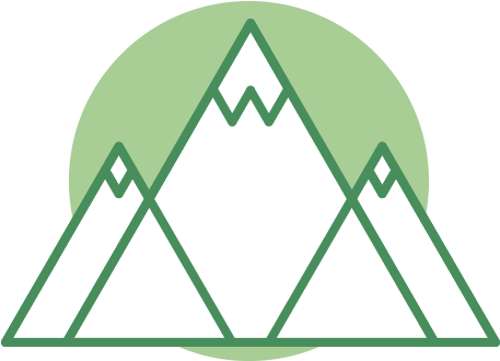 Minimalist Mountain Range Graphic PNG Image