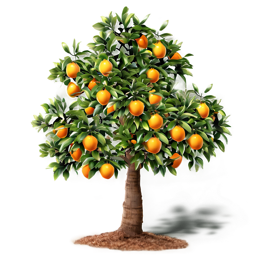 Minimalist Orange Tree Png 41 PNG Image