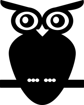 Minimalist Owl Graphic PNG Image