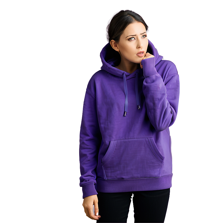 Minimalist Purple Hoodie Sketch Png 06292024 PNG Image