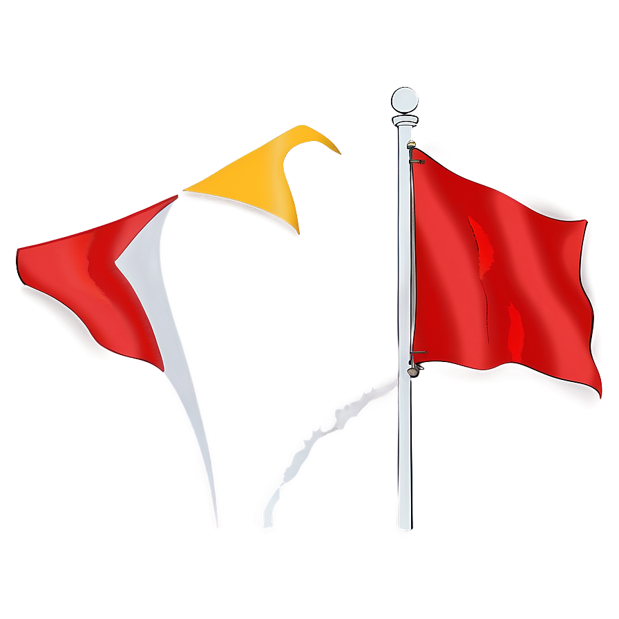 Minimalist Red Flag Drawing Png Euo13 PNG Image