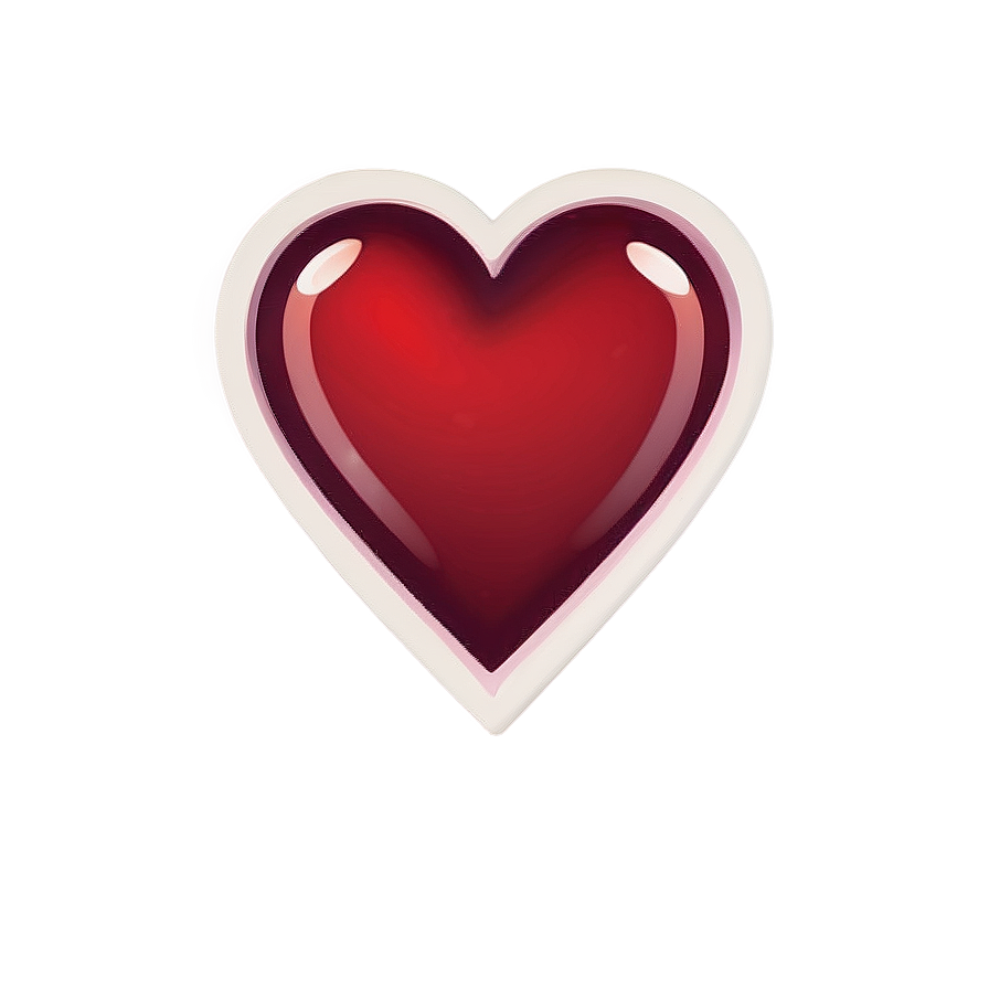 Minimalist Red Heart Emoji Png 06262024 PNG Image