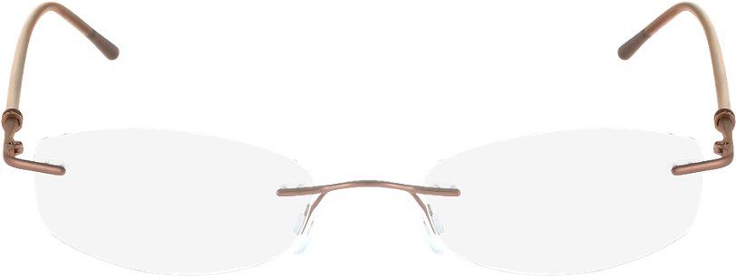 Minimalist Rimless Eyeglasses PNG Image