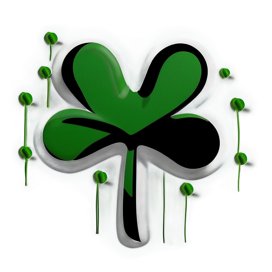 Minimalist Shamrock Art Png 05242024 PNG Image