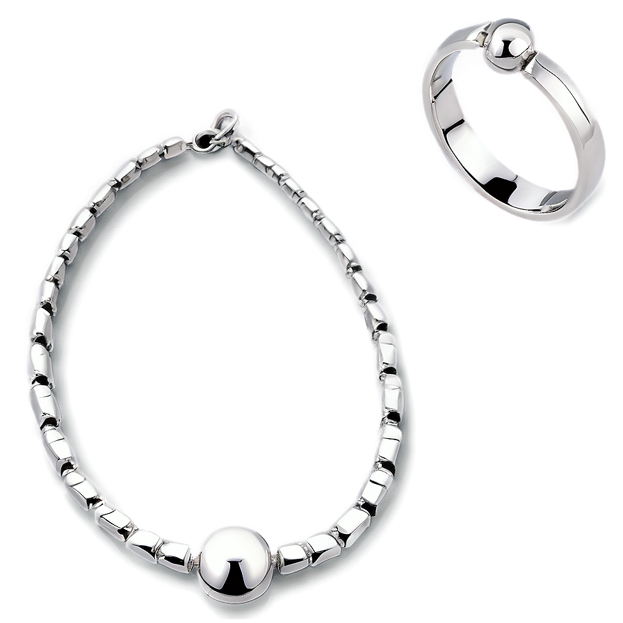 Minimalist Silver Jewelry Png 06112024 PNG Image