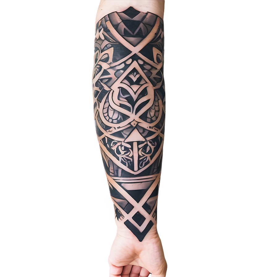 Minimalist Sleeve Tattoo Png Hqh PNG Image