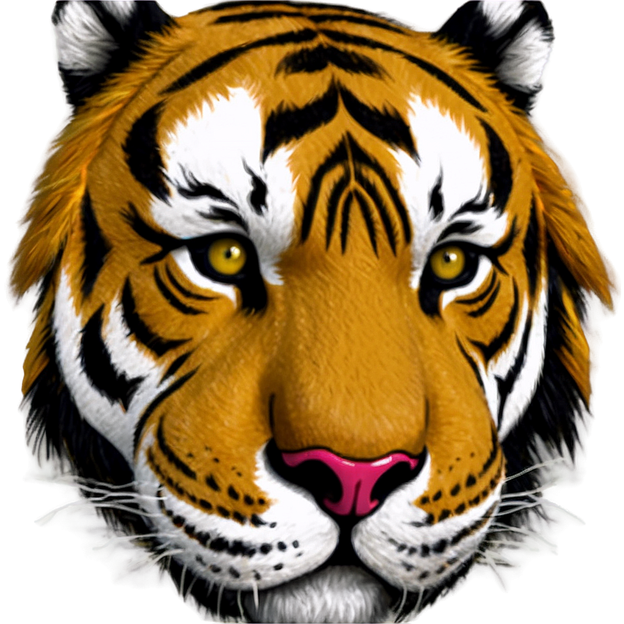 Minimalist Tiger Face Art Png Wfe PNG Image