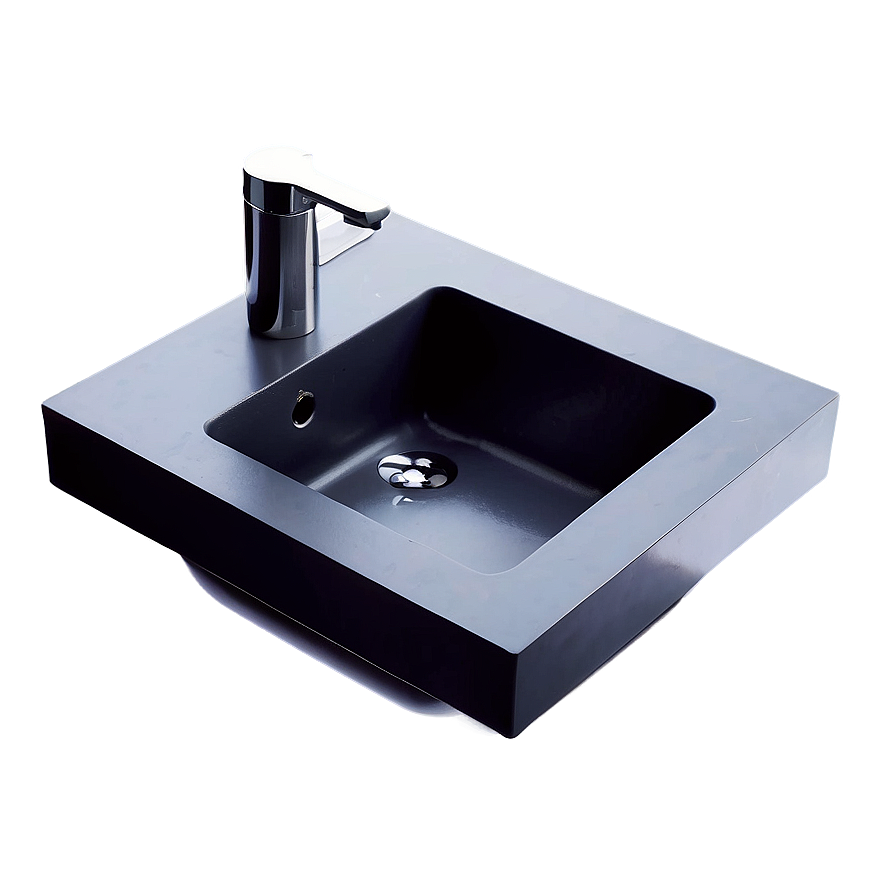 Minimalist Wall-mounted Sink Png 11 PNG Image