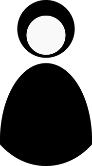 Minimalist White Circleon Black Background PNG Image