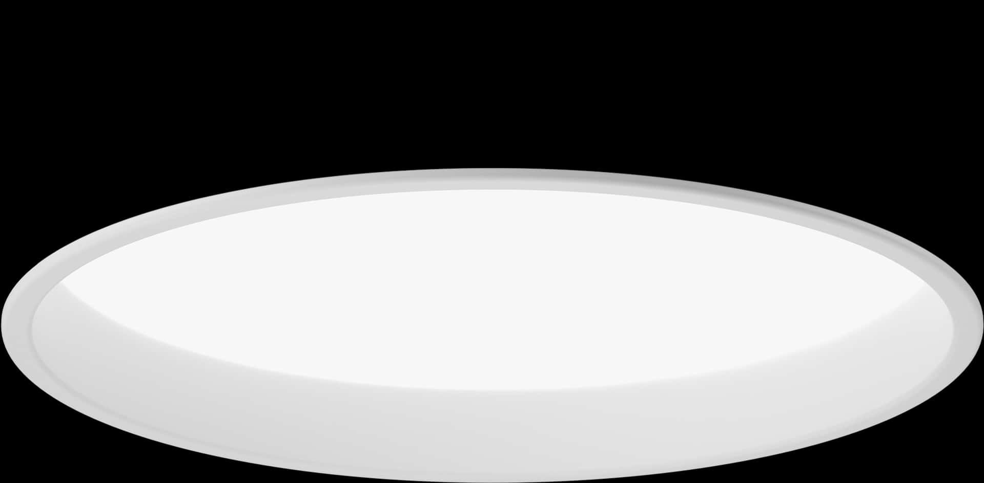 Minimalist White Circleon Black Background PNG Image