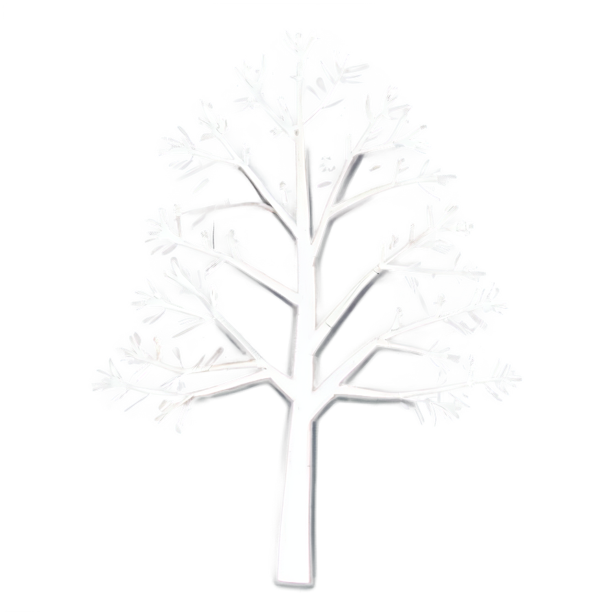 Minimalist White Tree Drawing Png 5 | PNGimages.com