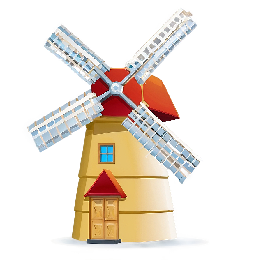 Minimalist Windmill Design Png Toa PNG Image