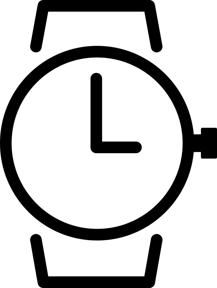 Minimalist Wristwatch Icon PNG Image