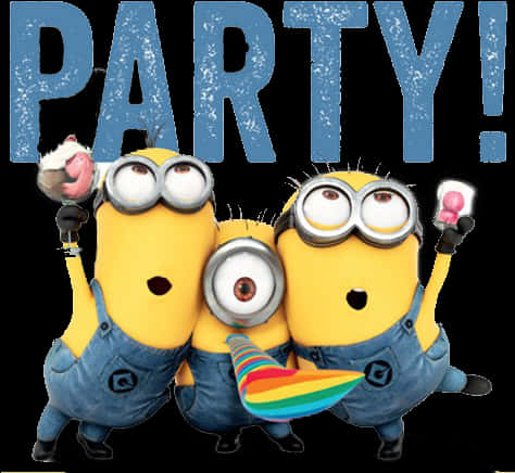 Minions Celebration Party PNG Image