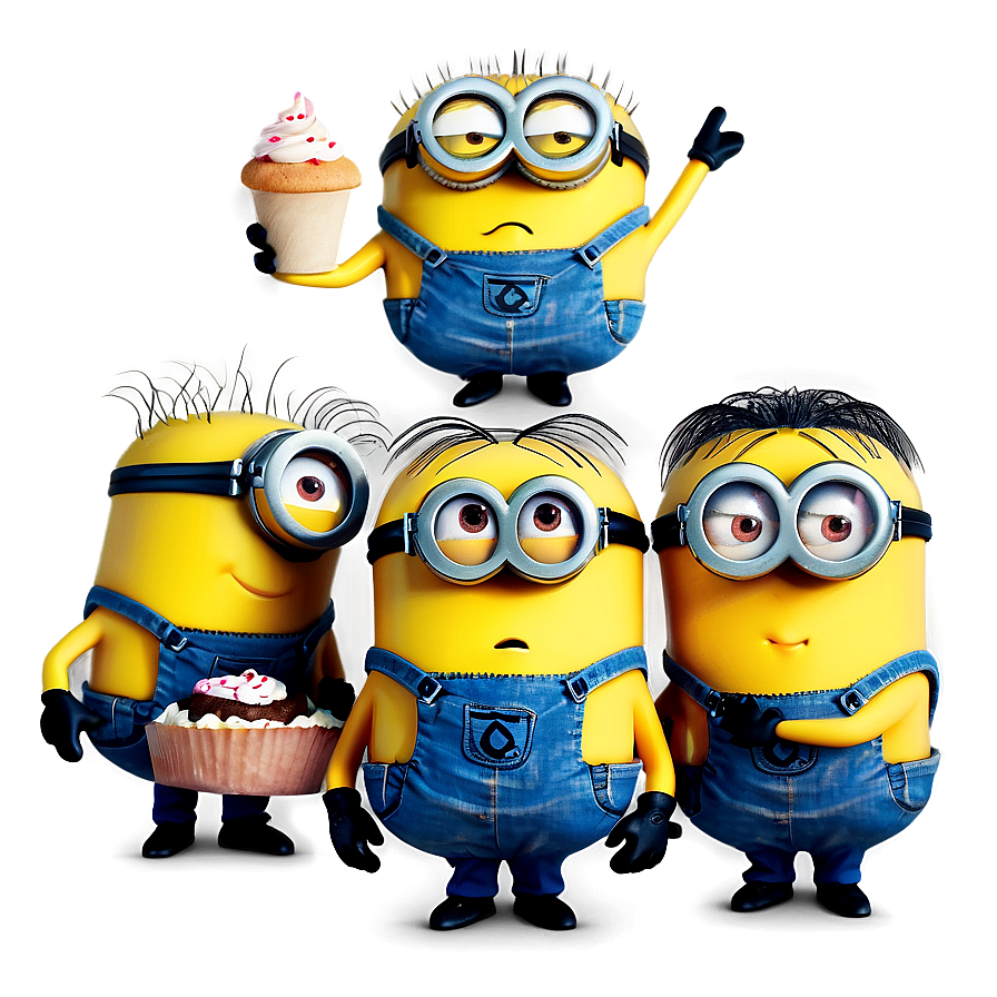 Minions With Cupcake Png Pxh19 PNG Image