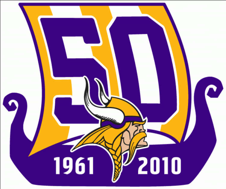 Minnesota Vikings50th Anniversary Logo PNG Image